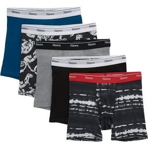 Hanes Originals Boys Boxer Briefs Moisture-Wicking Cotton Stretch, Size L